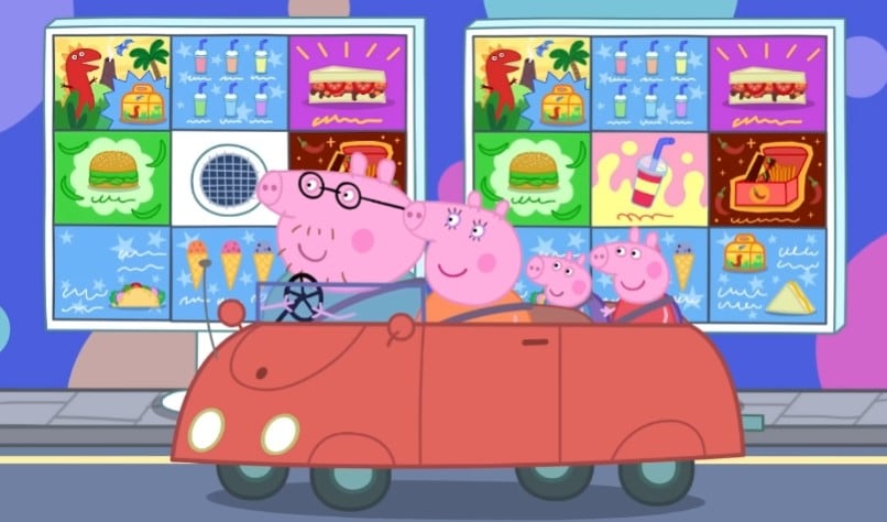 Peppa Pig come comida rápida