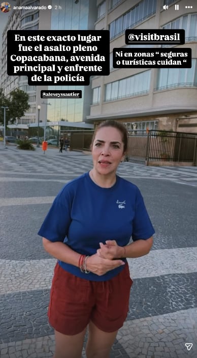 Ana María Alvarado sufre asalto en brasil