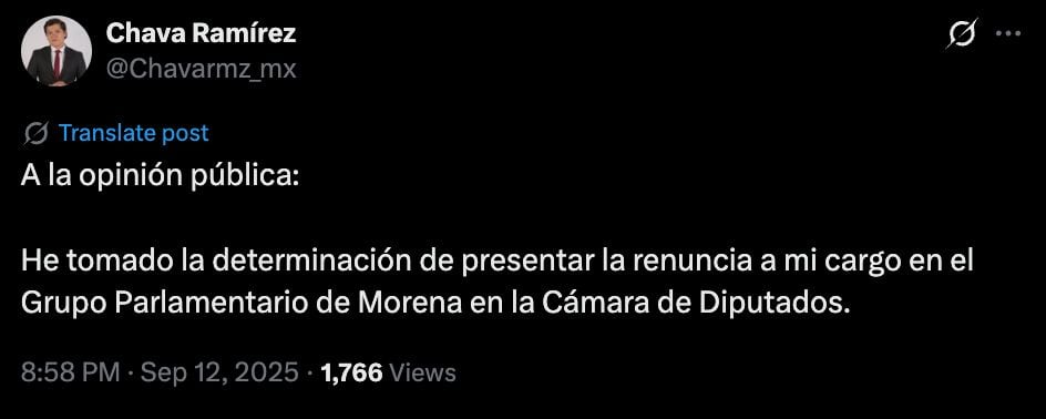 Salvador Ramírez a través de X