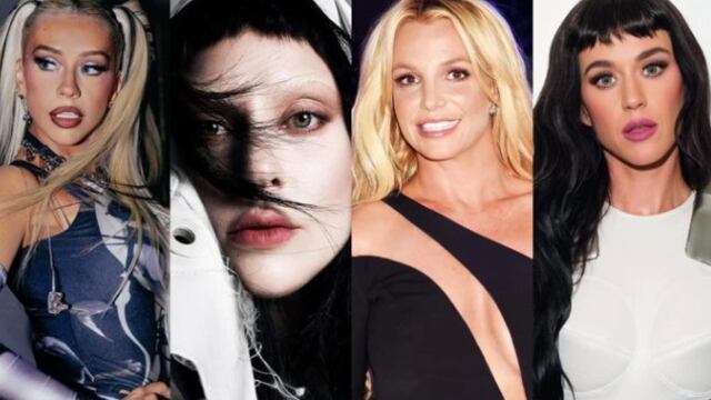 Katy Perry, Lady Gaga, Christina Aguilera y Britney Spears