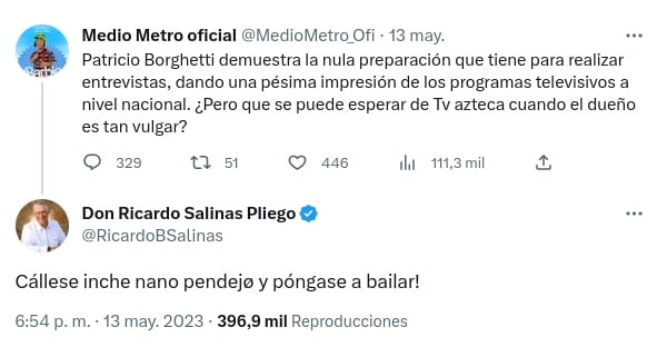 Medio Metro se pelea con Ricardo Salinas Pliego