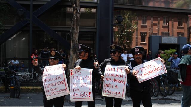 Protesta contra la violencia de género en la CDMX.