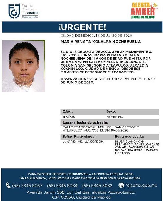 Ficha de búsqueda de María.