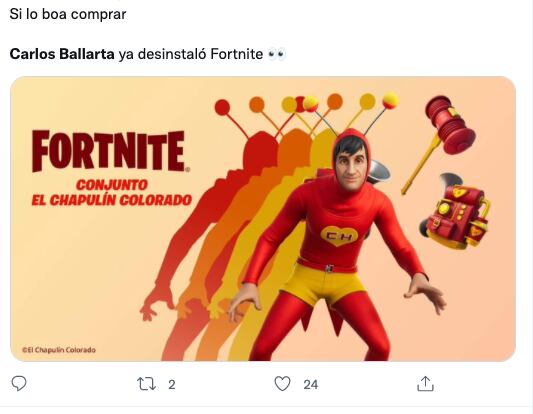 Memes de Carlos Ballarta tras la llegada del Chapulín Colorado a 'Fortnite'