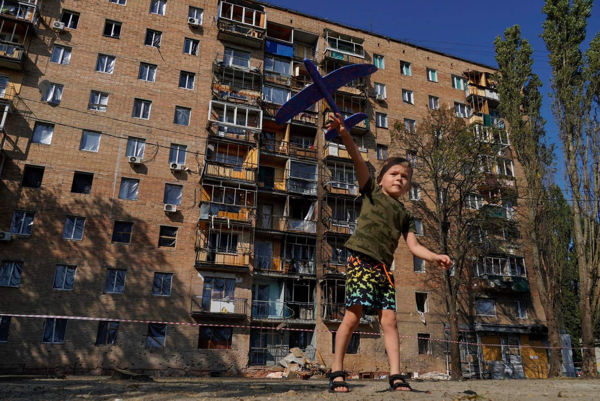 Foto de archivo de un edificio dañado por ataques ucranianos en la región de Kursk, Rusia. EFE/EPA/STRINGER