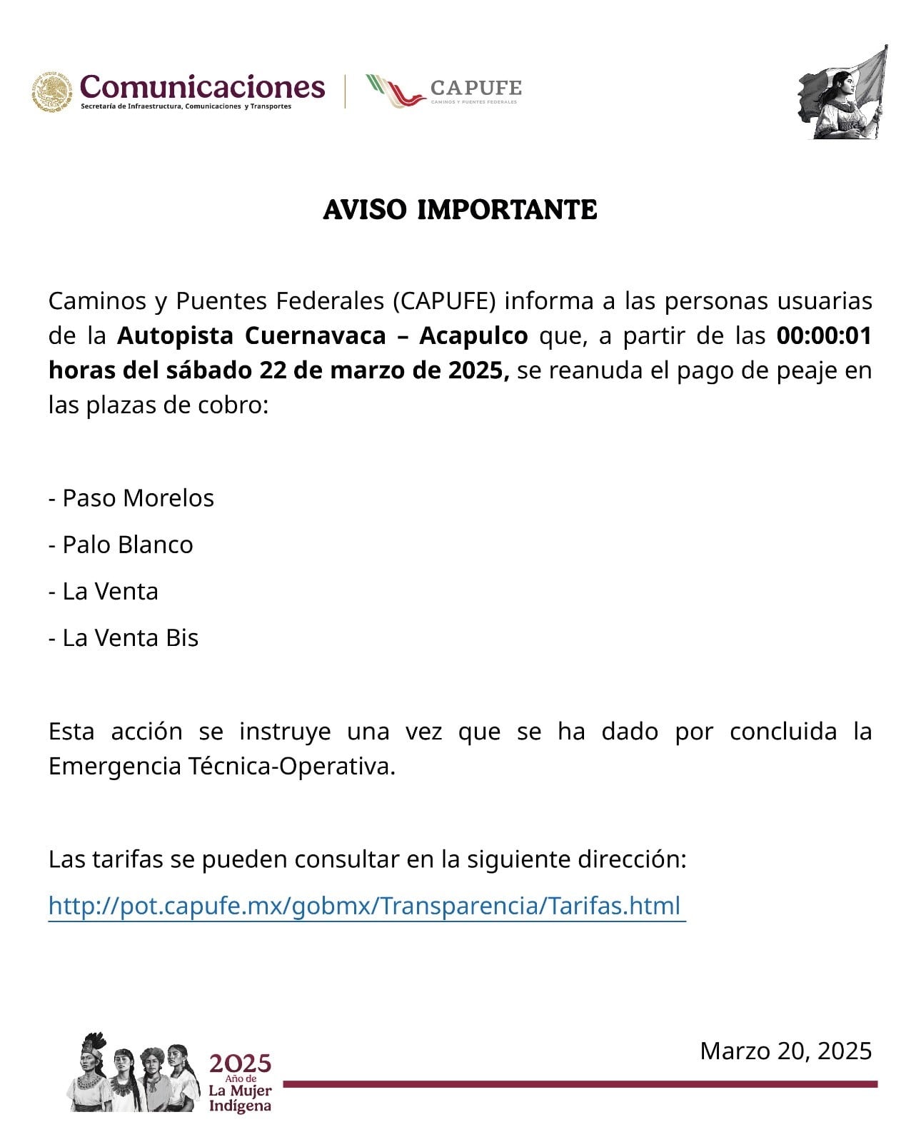 Autopista del Sol tendrá un importante cambio desde mañana 22 de marzo