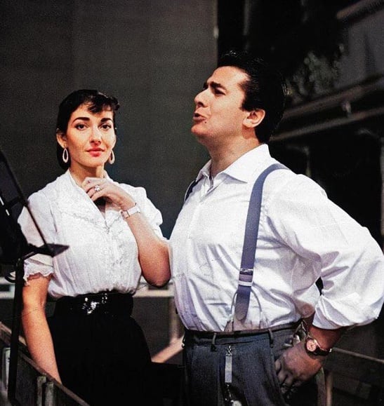 María y Giuseppe, grabando.