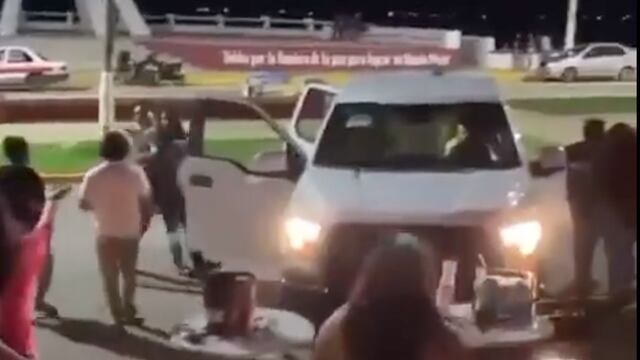 Pelea campal en Coatzacalcos pudo haber terminado en atropellamiento por el conductor de una camioneta