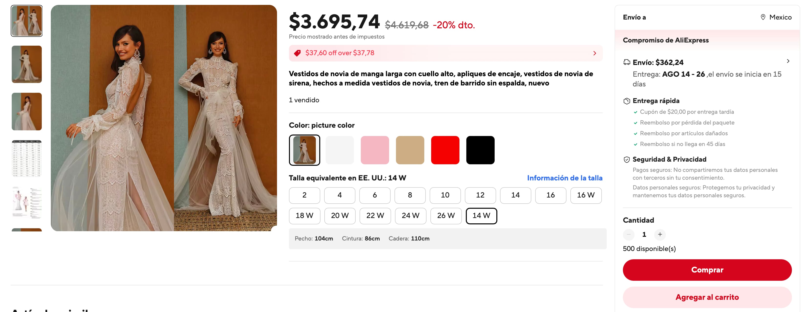 Vestido de Ángela Aguilar: AliExpress te lo vende a este precio si quieres revivir la boda con Christian Nodal