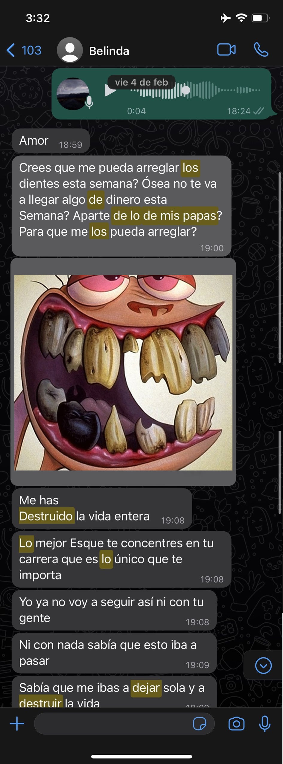 Memes sobre los dientes de Belinda