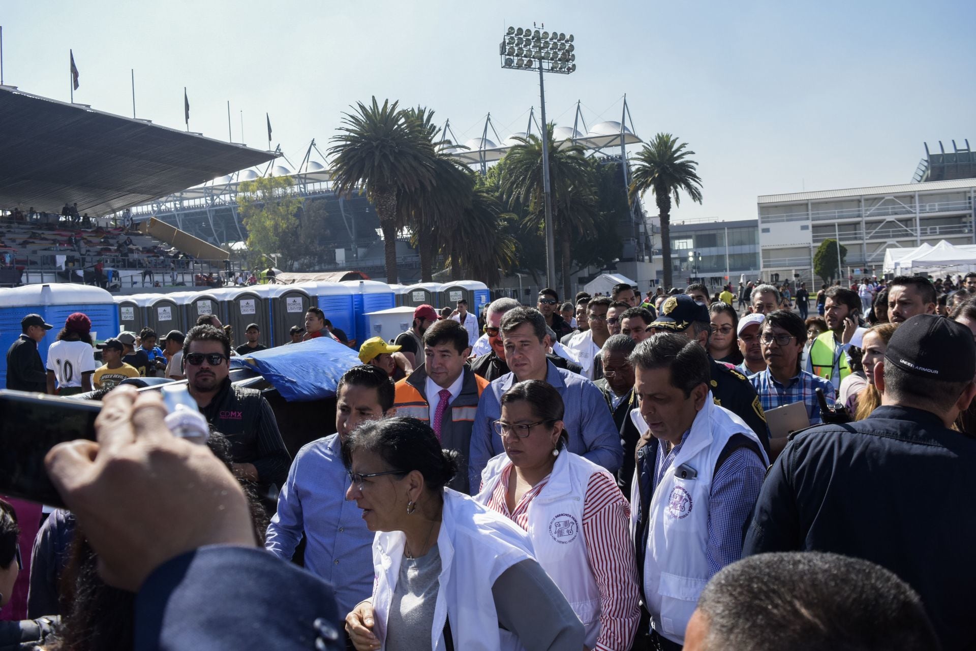 Nashieli visita a migrantes