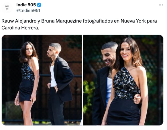 Rauw Alejandro aparece muy sonriente con la modelo Bruna Marquezine en Nueva York