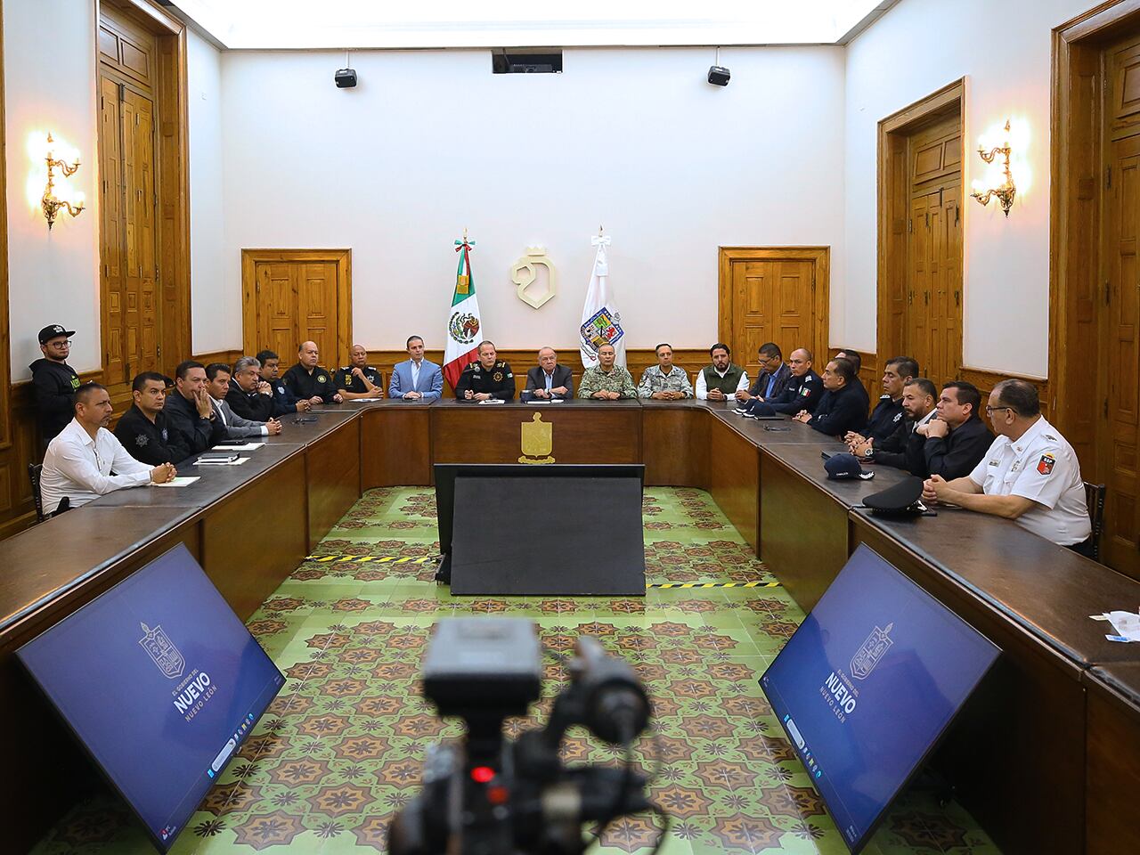 Mesa de seguridad en Nuevo León refuerza coordinación