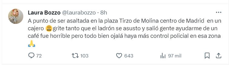 Tuit de Laura Bozzo