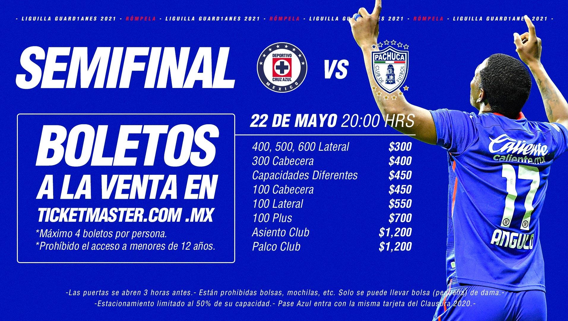 Boletos para Cruz Azul vs. CF Pachuca