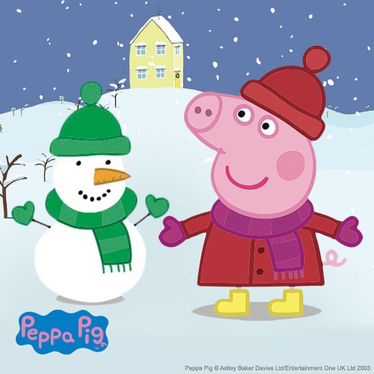 Tarjetas navideñas de Peppa Pig para imprimir y regalar en Navidad