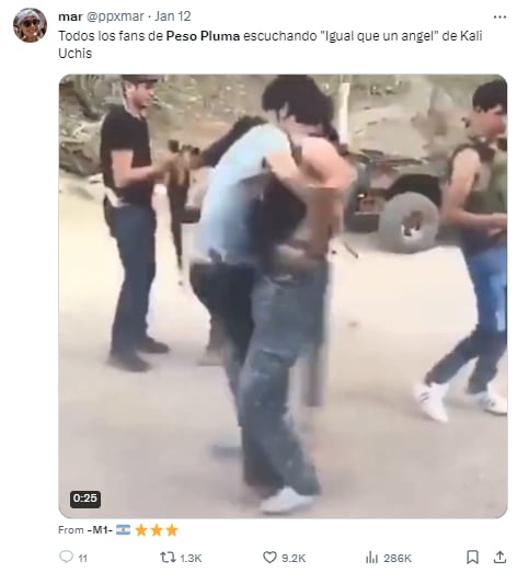 Memes de Peso Pluma y Kali Uchis por ‘Igual que un ángel’