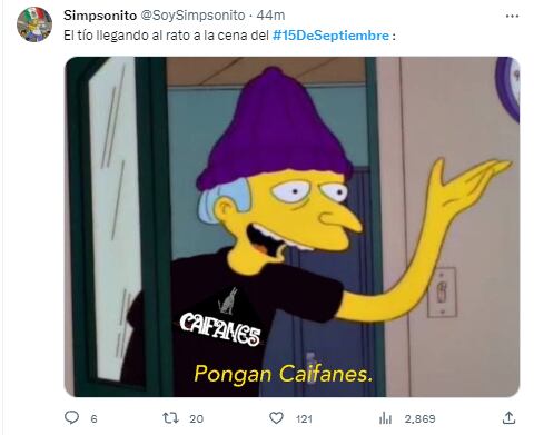 Memes por el 15 de septiembre