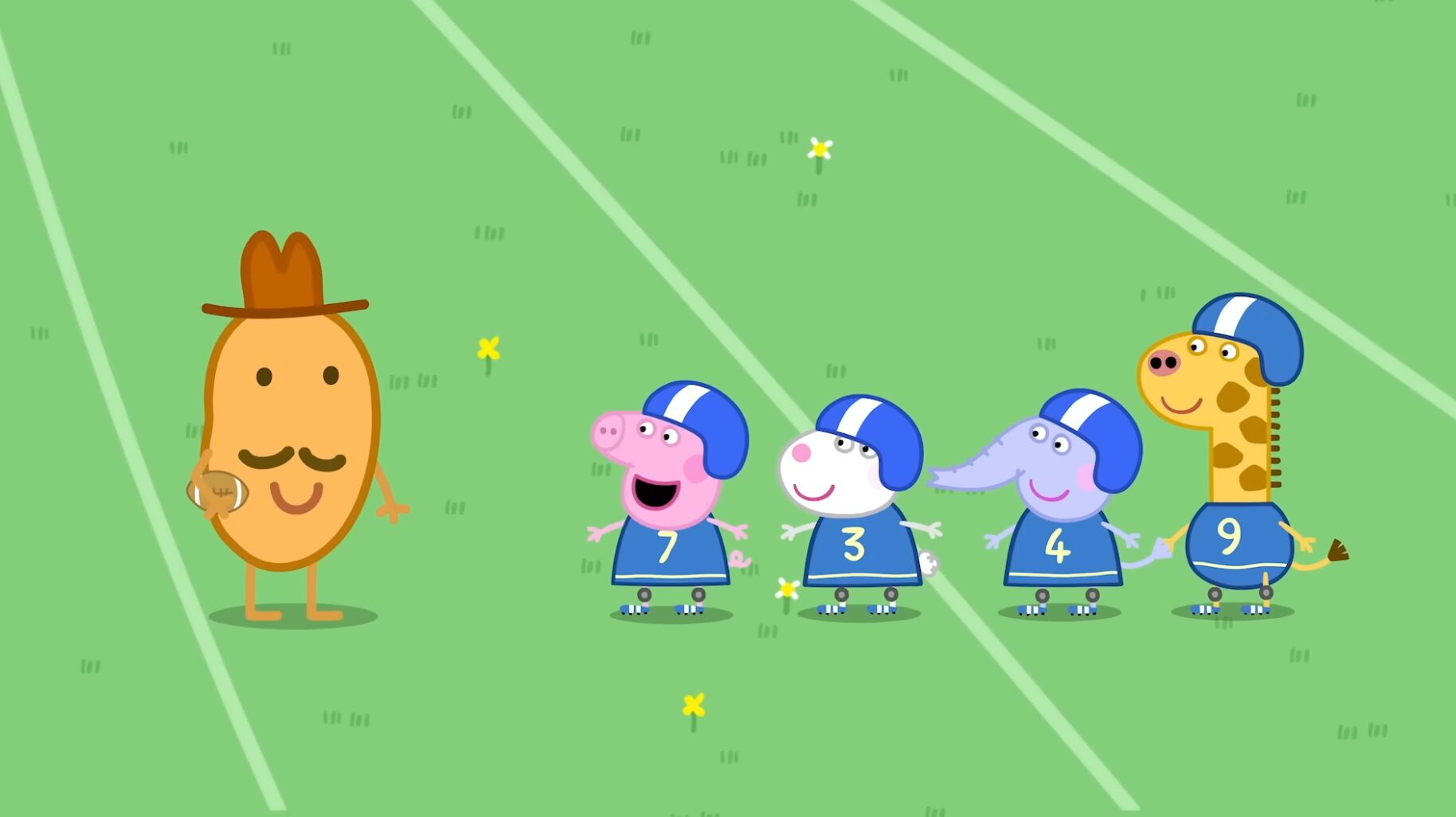Capítulo español Peppa Pig aprende a jugar futbol americano con Señor Papa