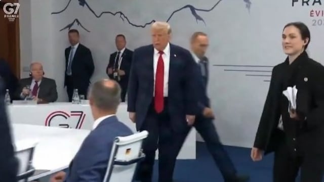 Trump se hizo presente en la cumbre del G7 en Francia hasta el tercer y último día