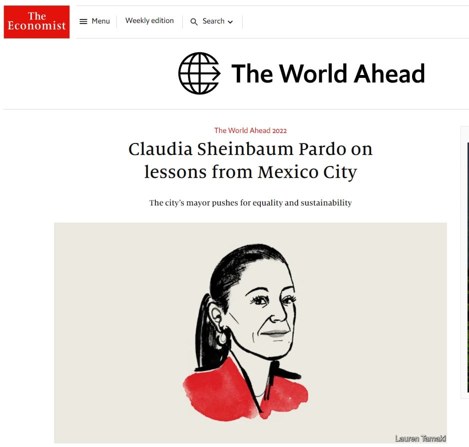 Claudia Sheinbaum en The Economist