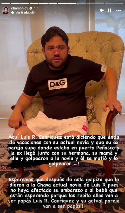 Luis R Conriquez es golpeado por su ex por defender a su actual novia