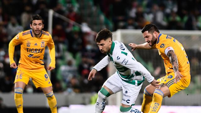 Santos Laguna venció 2-1 a Tigres en el duelo de ida