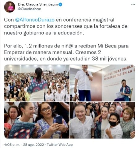 Alfonso Durazo respalda a Claudia Sheinbaum rumbo a las elecciones 2024