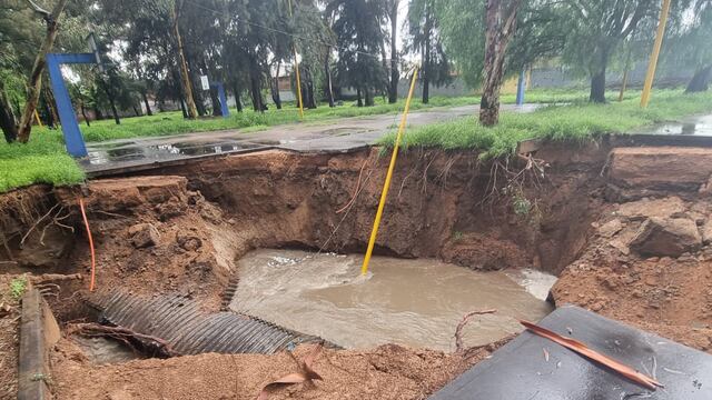 Socavón gigante en Aguascalientes