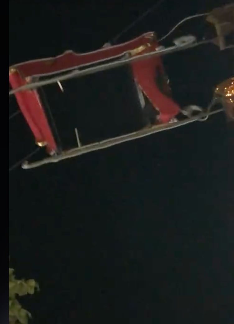 Trineo con Santa Claus choca en Tlaxcala