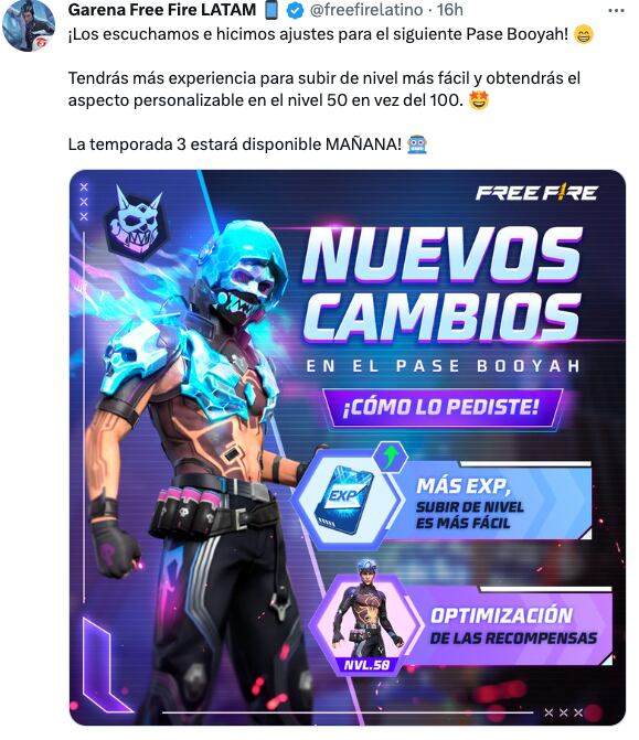 Free Fire revela su agenda semanal del 1 al 6 de marzo del 2023