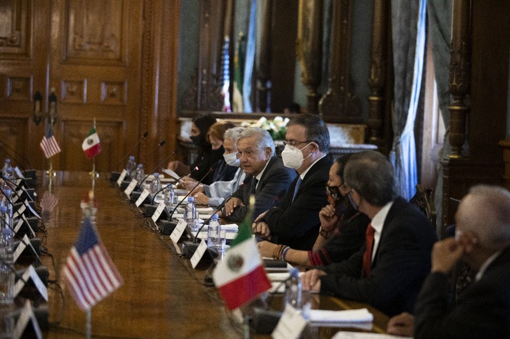AMLO en reunión con Kamala Harris/Cortesía
