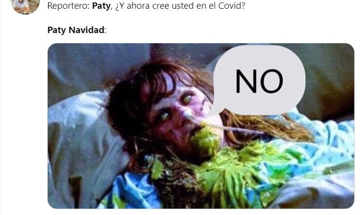 Memes sobre Paty Navidad y su contagio de Covid-19
