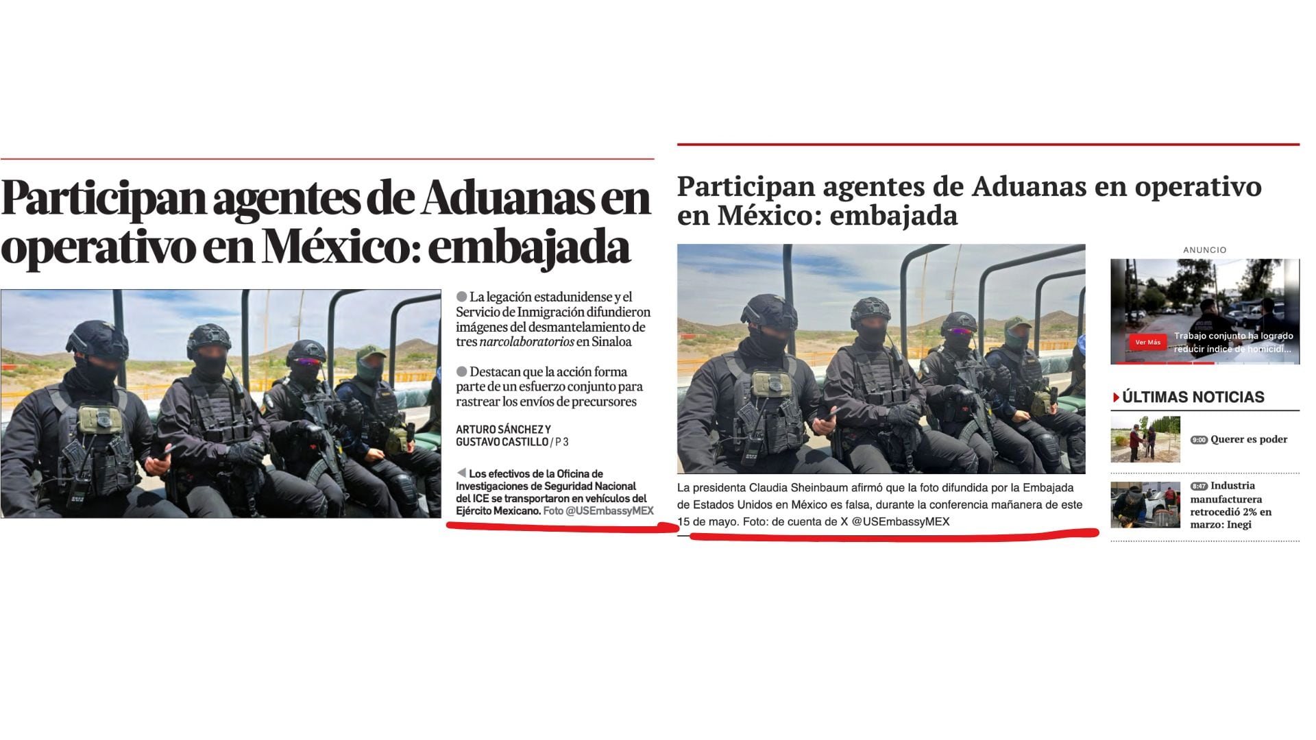 La Jornada intenta rectificar publicación sobre supuestos agentes de Estados Unidos en México