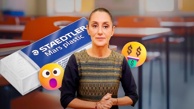 Claudia Sheinbaum se sorprende por el precio de una goma alemana