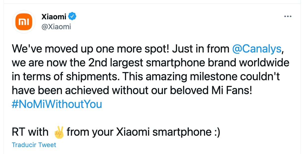 Declaración de Xiaomi
