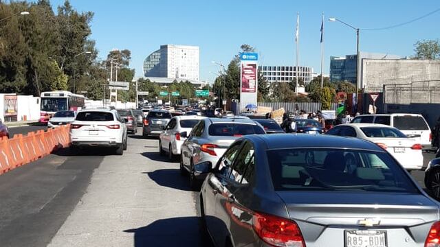 Aspectos de la Supervía de la CDMX.