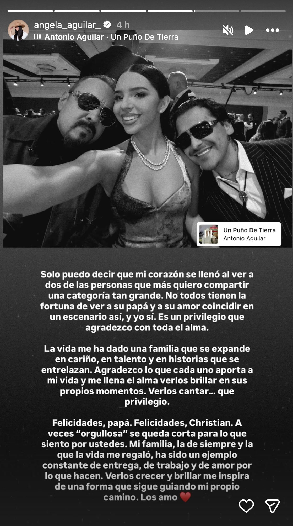 Ángela Aguilar en Instagram