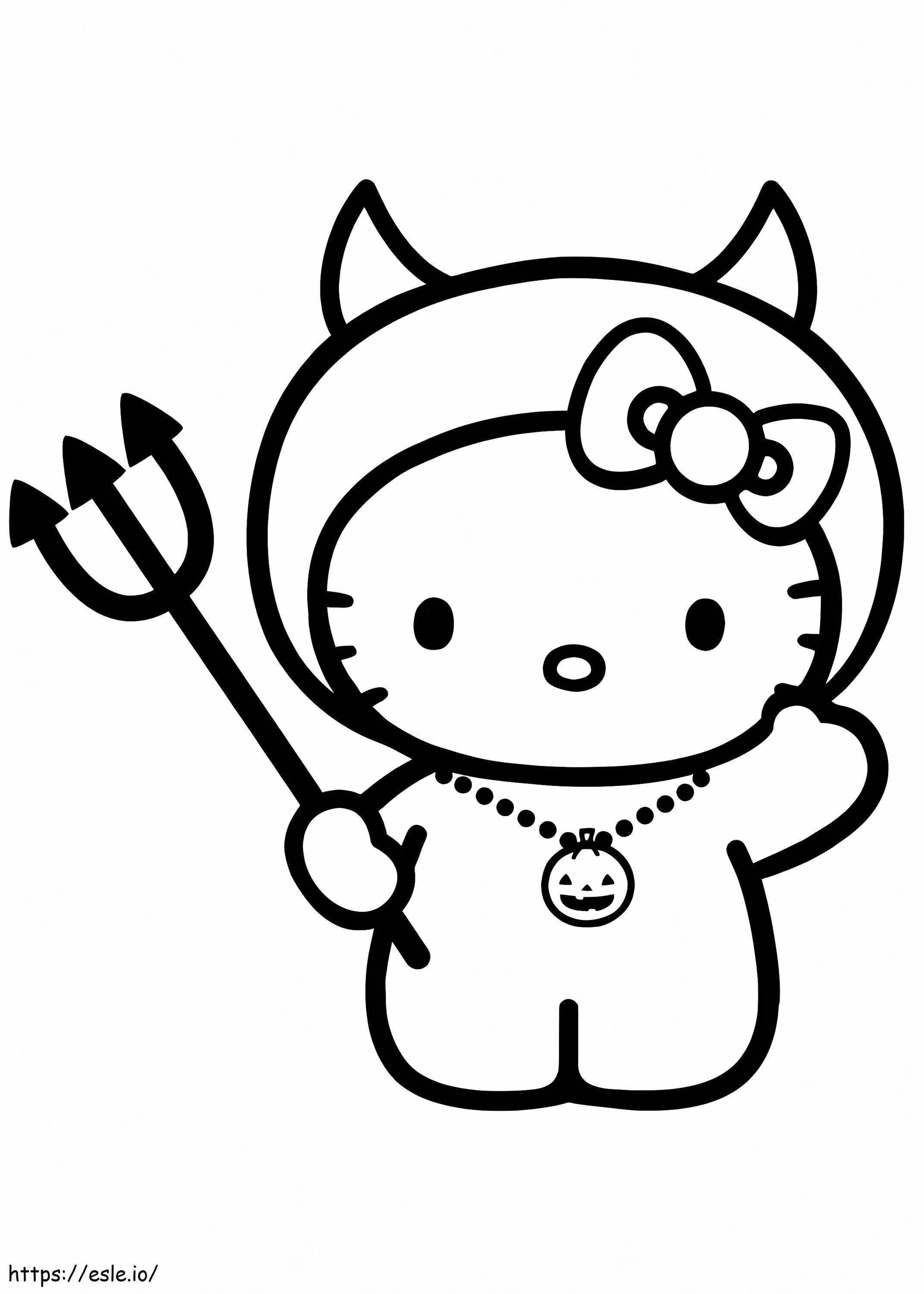 Hello Kitty en Halloween: 7 bonitos dibujos para colorear que son terroríficos