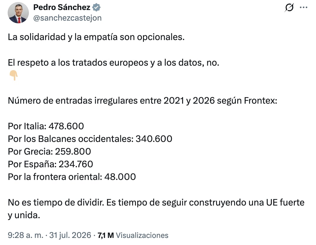 Pedro Sánchez sobre la crisis en Ceuta