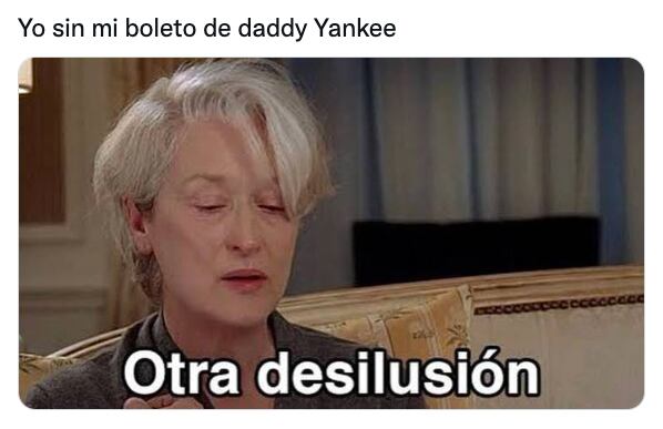 Meme de boletos agotados para Daddy Yankee