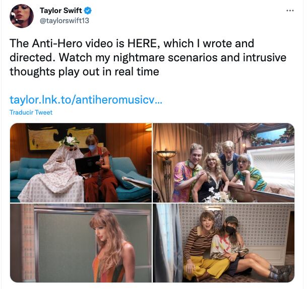Video de Anto-Hero de Taylor Swift, de su álbum Midnights