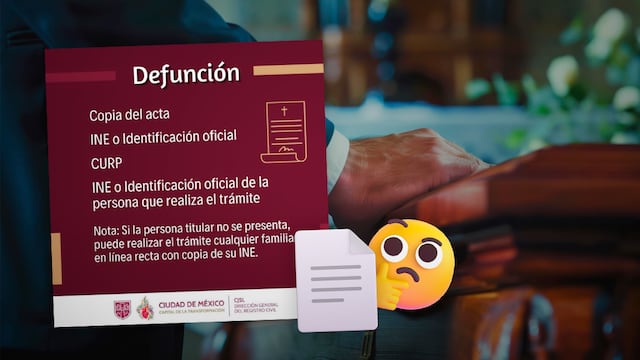 Acta de defunción en CDMX