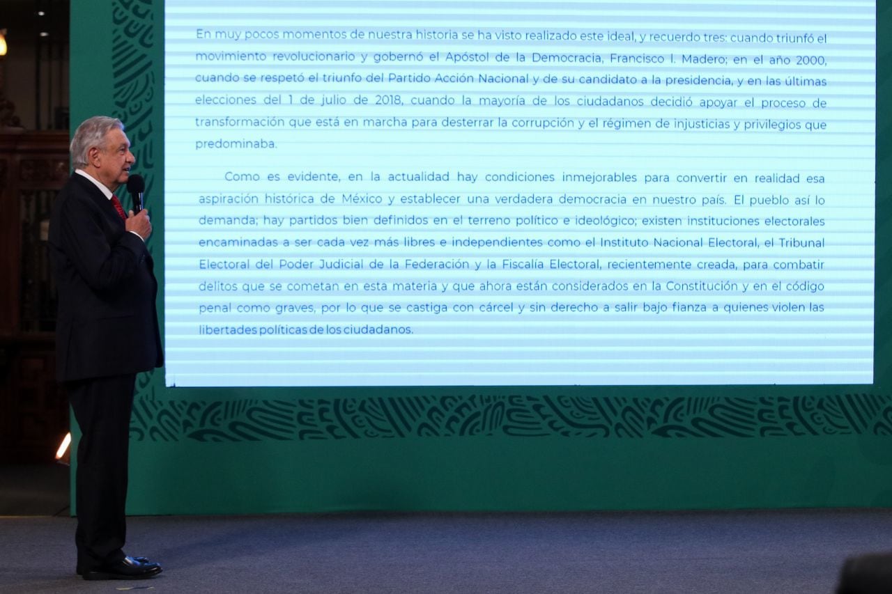 AMLO propone un Acuerdo Nacional por la Democracia