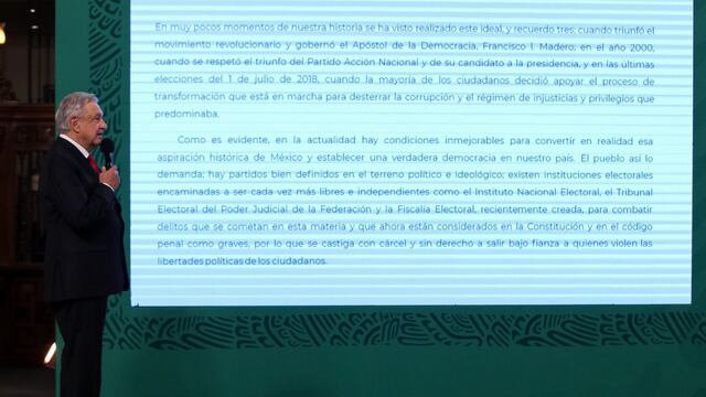AMLO propone un Acuerdo Nacional por la Democracia