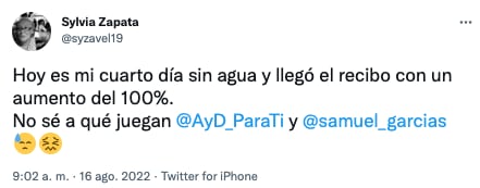 Tuit crisis del agua