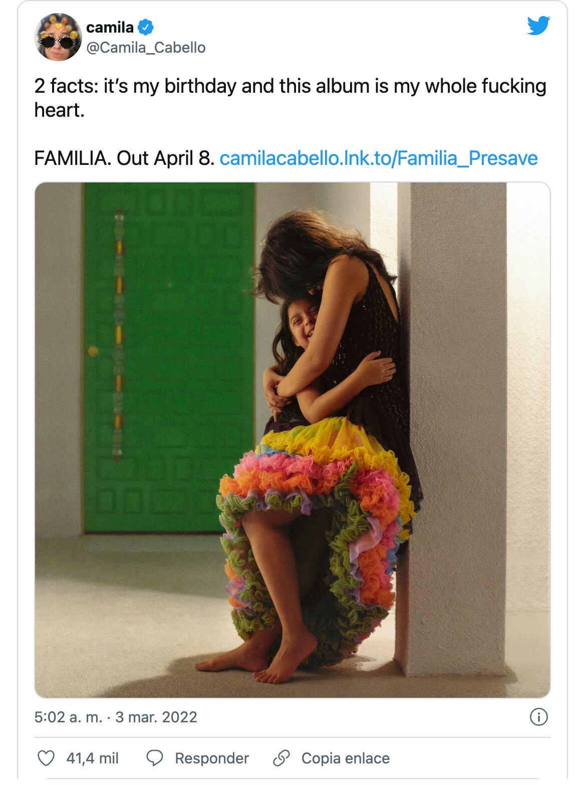 Tweet Camila Cabello