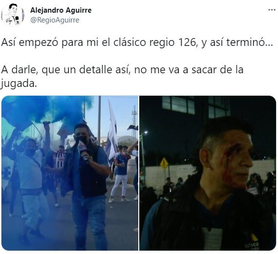 Alejandro Aguirre muestra su agresión