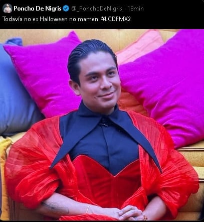 Meme de Ricardo Peralta por su look en La Casa de los Famosos México 2024.