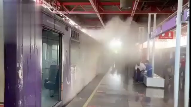 VIDEO: se incendia convoy del Metro CDMX en estación Tepalcates, de Línea A